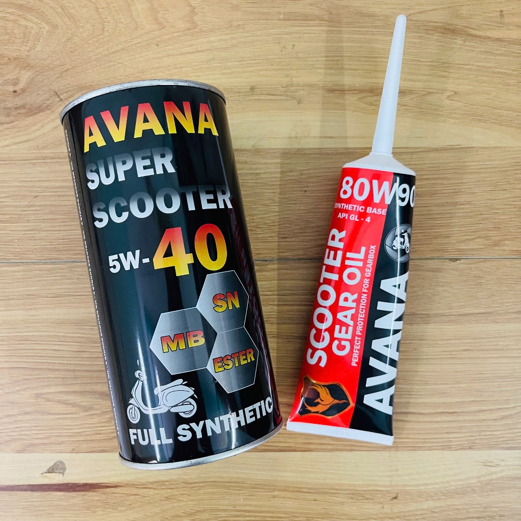 COMBO 2, Dầu nhớt XE TAY GA  AVANA SUPER SCOOTER 4T 5W40 0.8L + Nhớt Hộp Số AVANA SCOOTER GEAR OIL 8