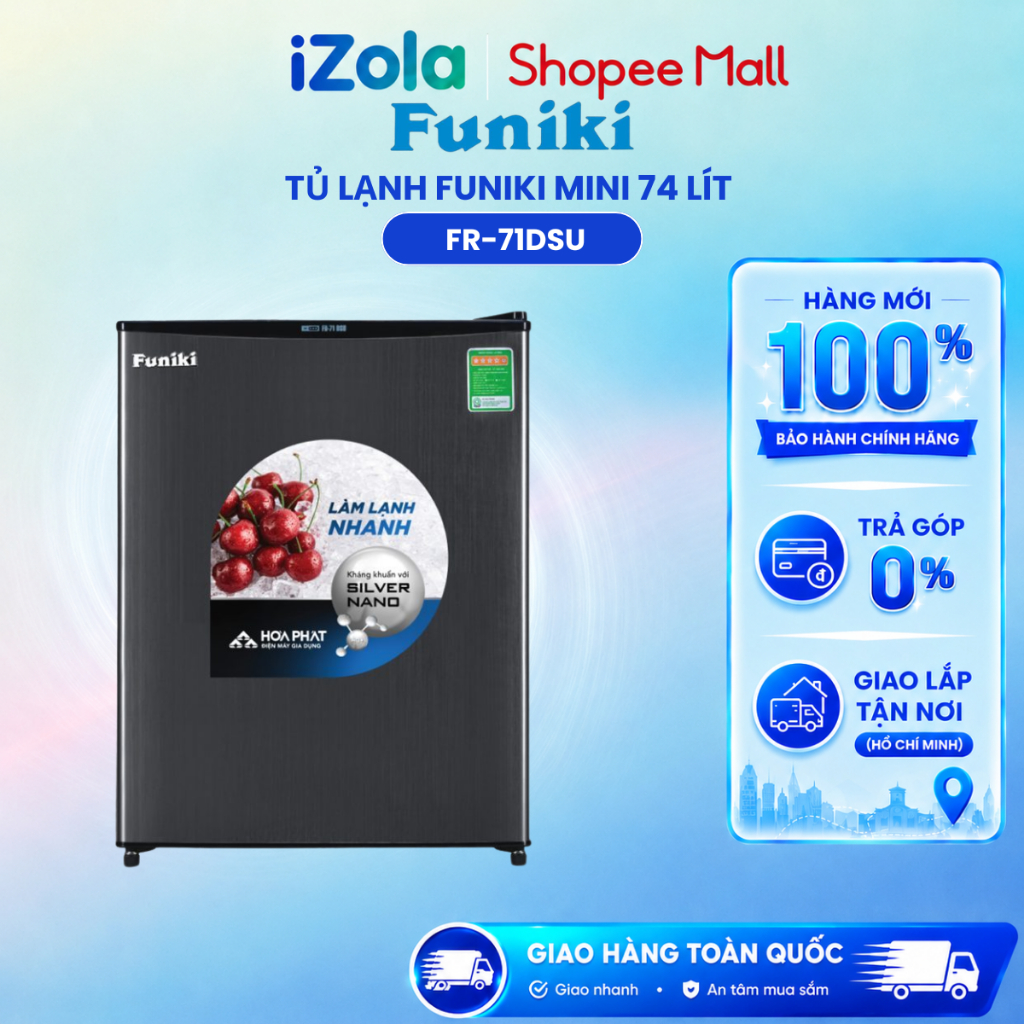 FR-71DSU - Tủ lạnh Funiki FR-71DSU tủ mini 74 lít - Hàng chính hãng