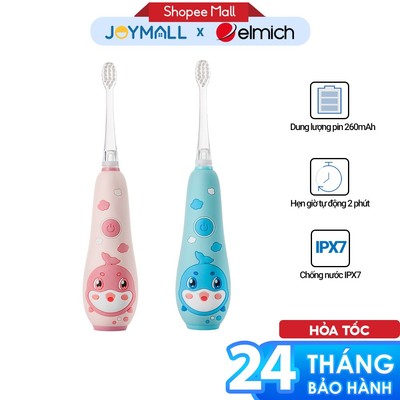 Bàn chải đánh răng điện trẻ em Elmich Procare TBE-8455, Hàng chính hãng, 2 chế độ vệ sinh - JoyMall