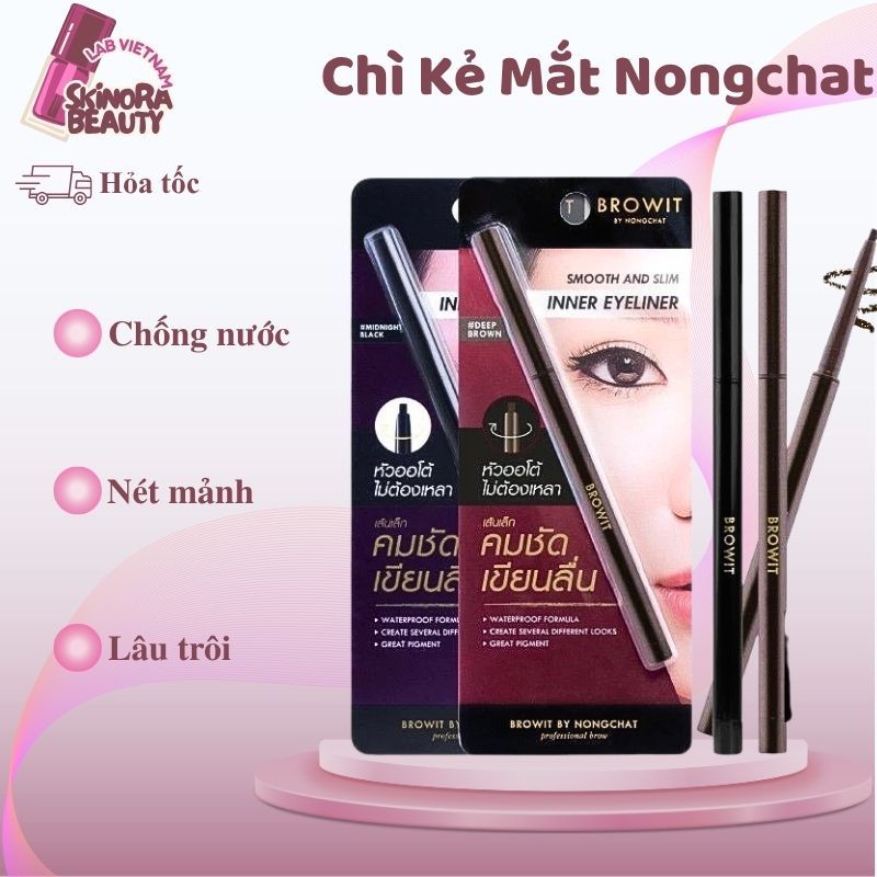 Chì Kẻ Viền Mắt Browit By Nongchat Smooth And Slim Inner Eyeliner Chì Kẻ Mắt NongChat Browit Không T