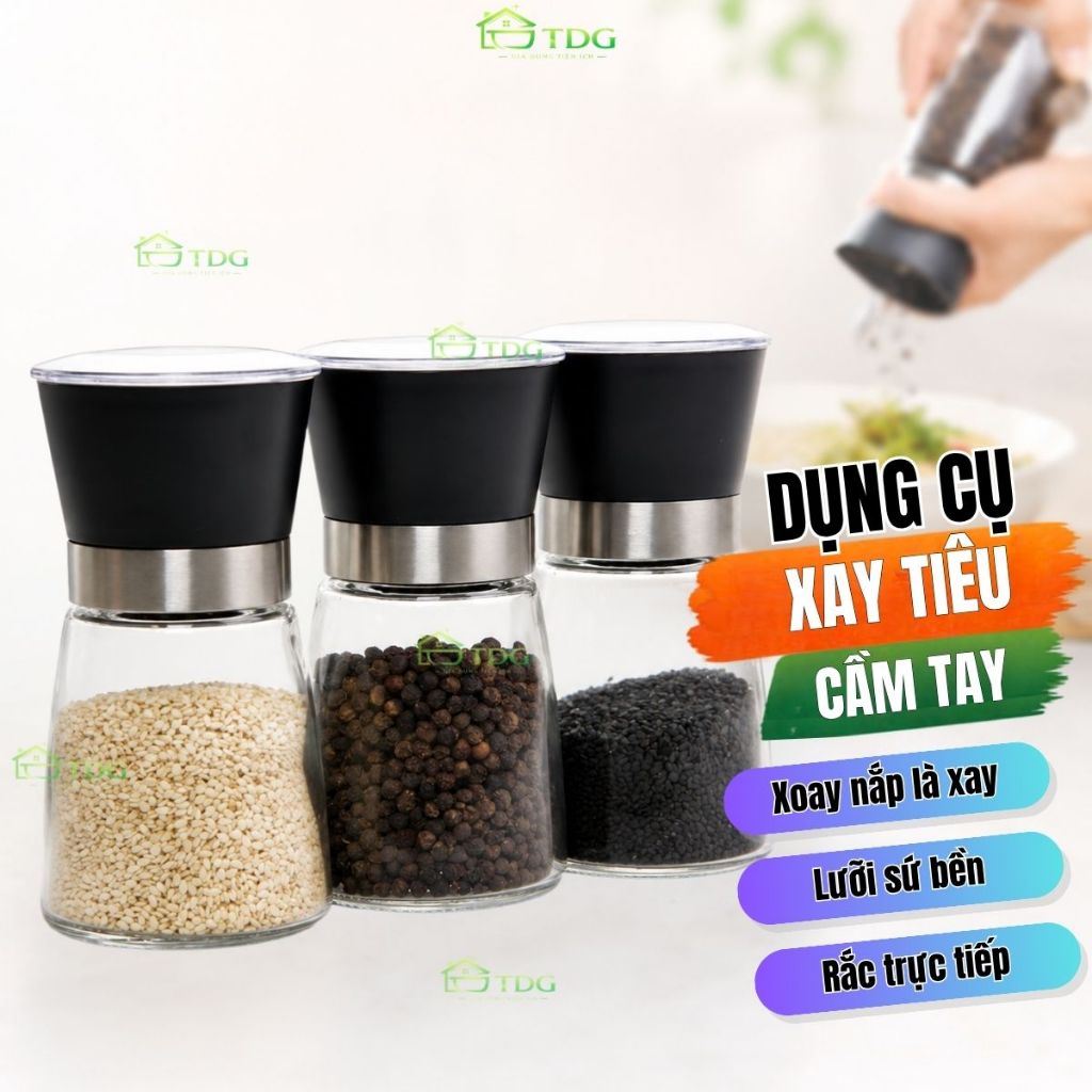 Dụng cụ xay hạt tiêu AnHome  bằng thủy tinh tiện lợi
