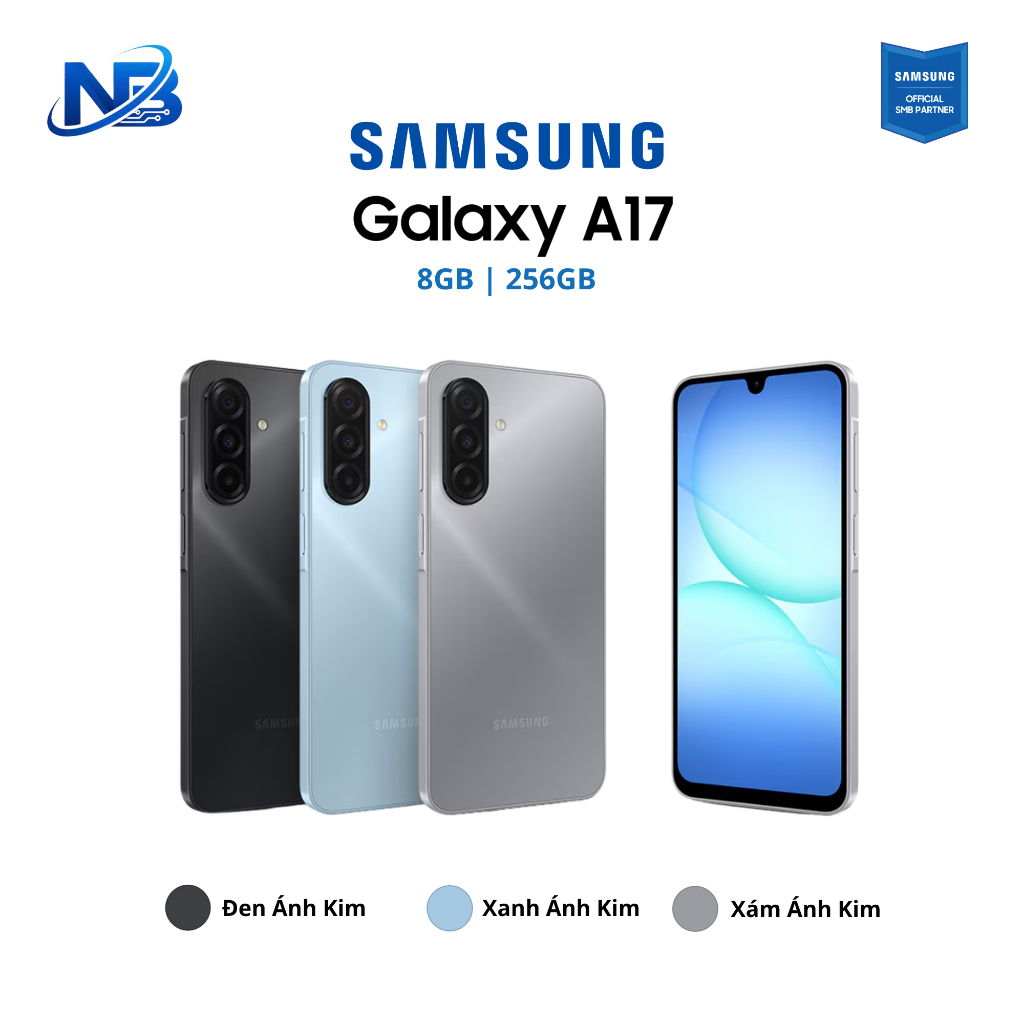 (Sẵn hàng-T8) Điện thoại Samsung Galaxy A17 LTE 8/256GB (Nguyên Seal) - Hàng Chính Hãng Samsung Việt
