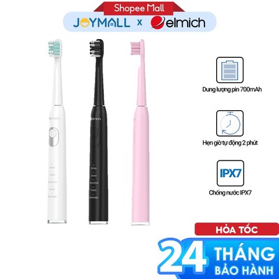 Bàn chải đánh răng điện Elmich Procare TBE-8454, Hàng chính hãng, tặng 2 đầu thay, 5 chế độ -JoyMall