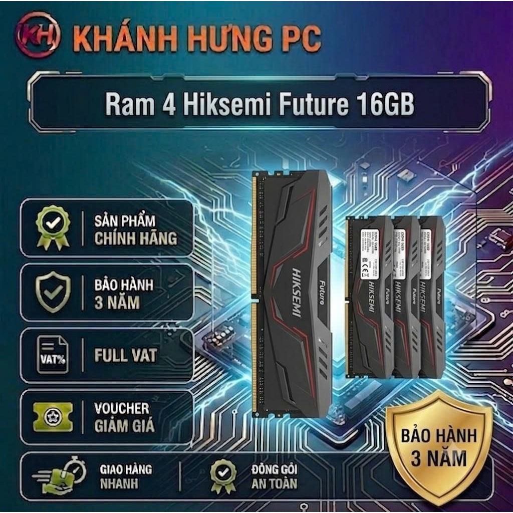 RAM PC Hiksemi Future 16GB DDR4 | (1x16GB), 3200MHz, Intel/AMD HSC416U32C2-16G