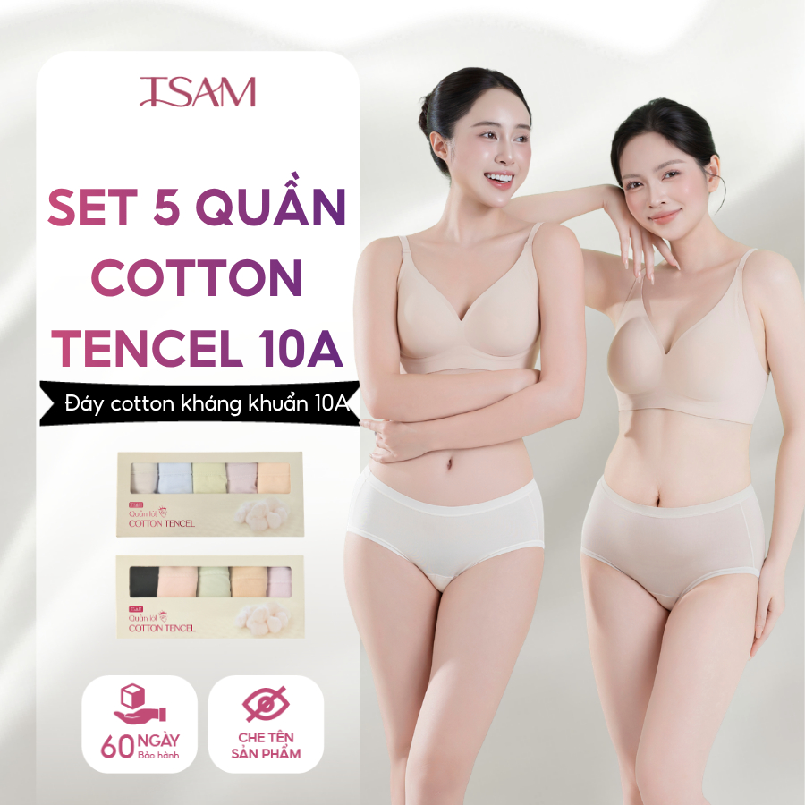Quần lót nữ TSAM TENCEL 10A Cotton tencel thiên nhiên, thoáng khí, co giãn, kháng khuẩn 10A | BigBuy360 - bigbuy360.vn