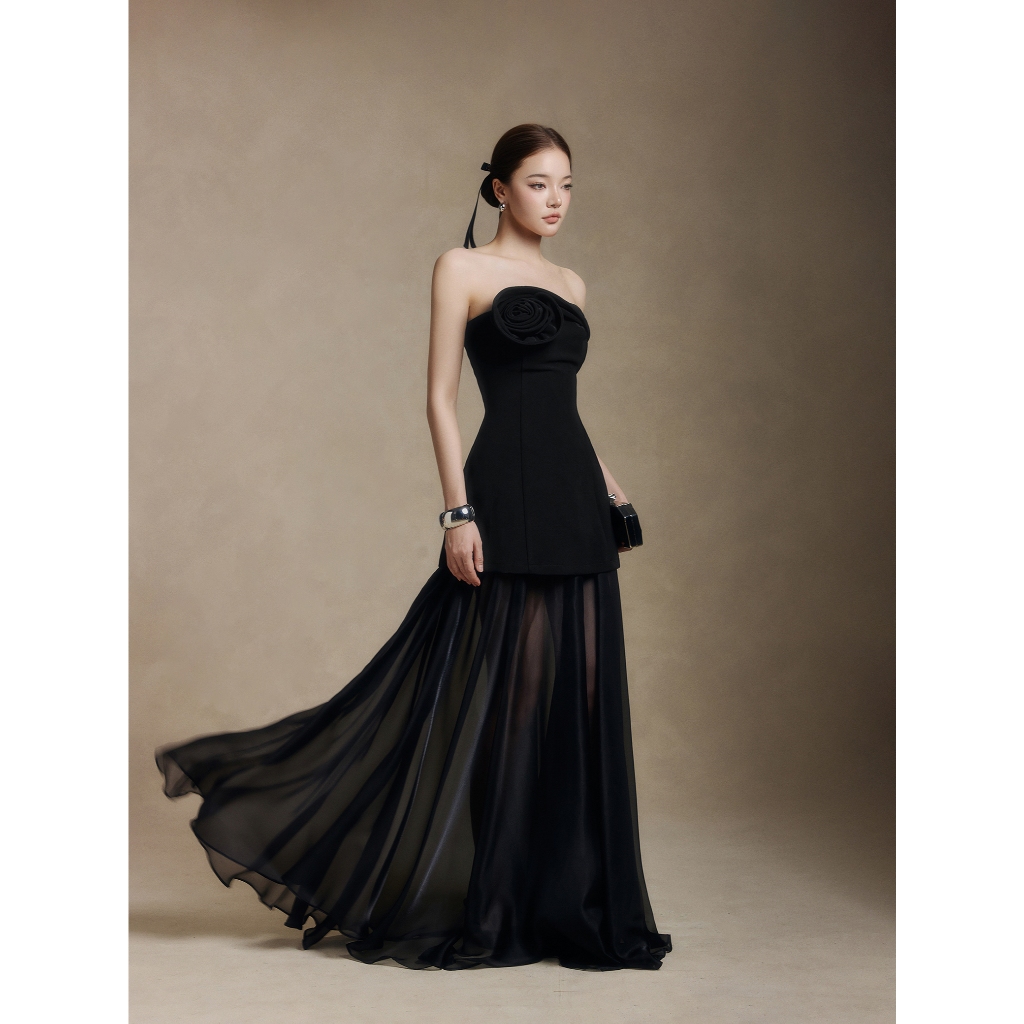 Đầm dự tiệc dáng dài - Josephine dress - RED BEAN