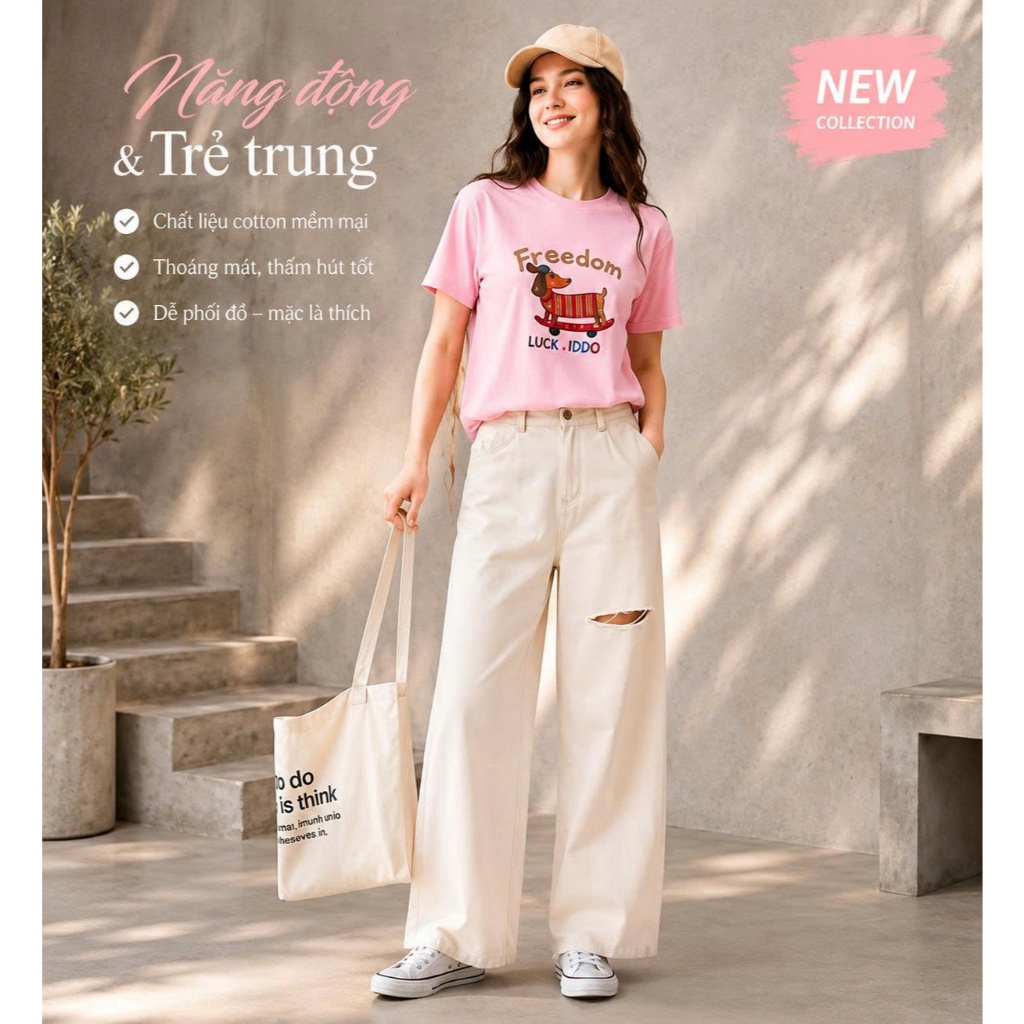 Áo Thun Nữ Baby Tee Cotton Mềm Mát Co Giãn Nhẹ Tôn Dáng By 365Style - SWTS26S004PK