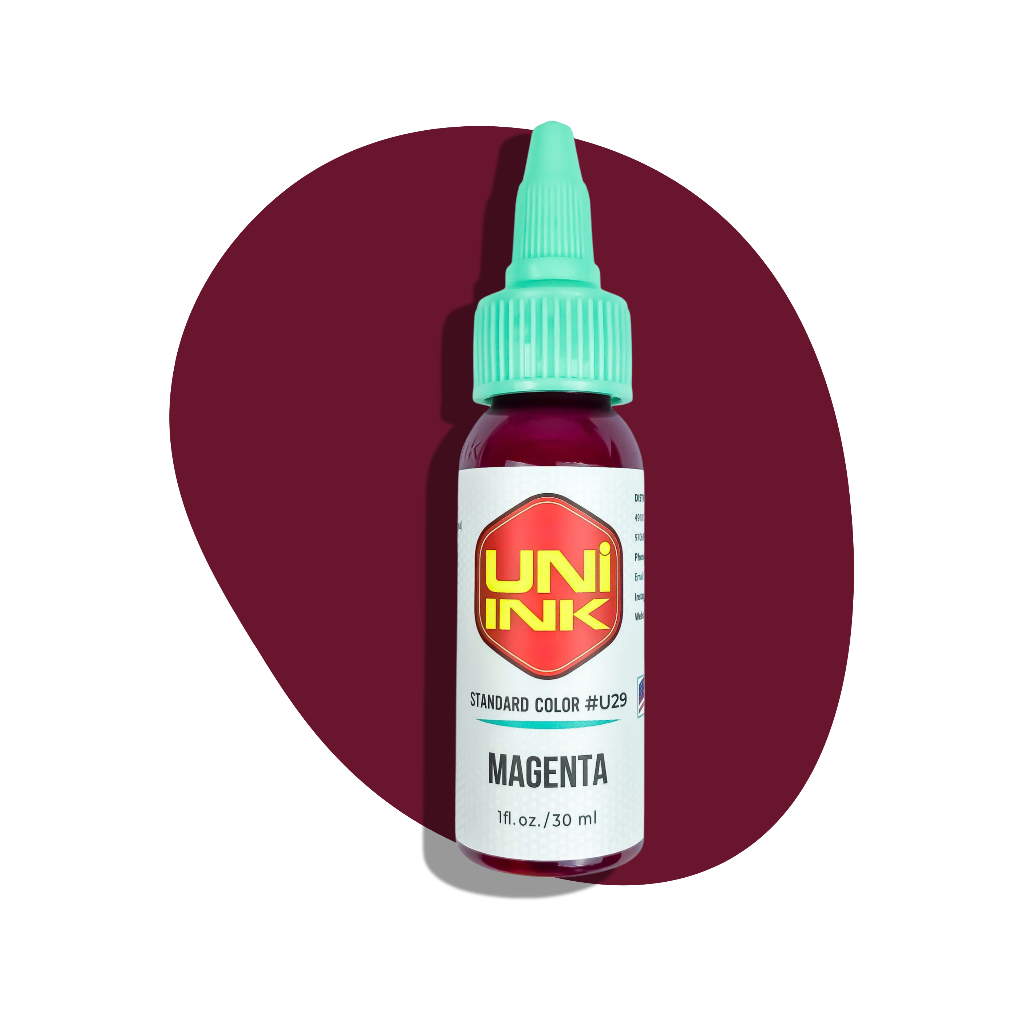 Mực Xăm UNI Magenta Standard Colors Chính Hãng – Màu Hồng Magenta Cho Tattoo, Gốc Nước