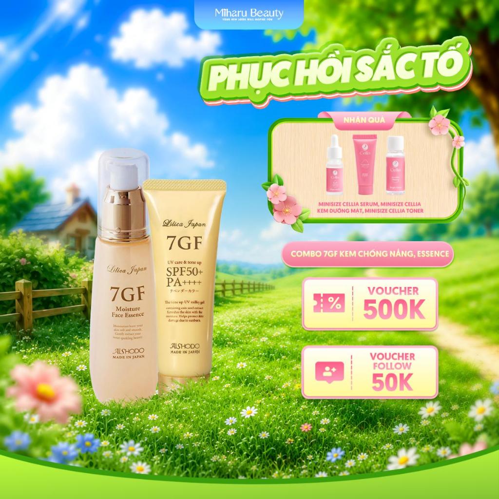 Combo 7GF Kem chống nắng , Tinh chất bảo vệ da khỏi ánh nắng