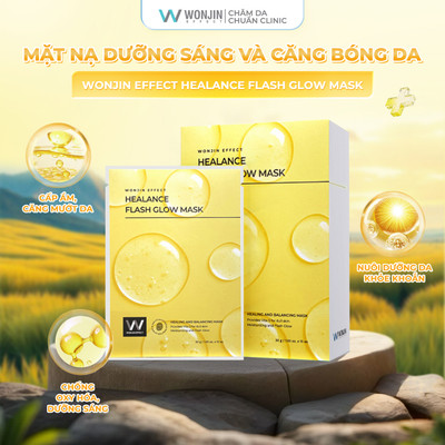HỘP MẶT NẠ GIÚP DƯỠNG SÁNG, CẤP ẨM, PHỤC HỒI DA Wonjin Effect Healance Mask 30g (30gx5)