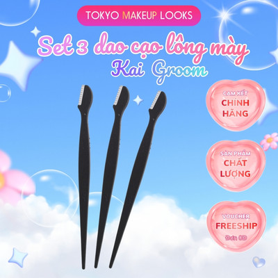 Set 3 Dao Cạo Lông Mày Cán Dài Kai Eye Brow Razor