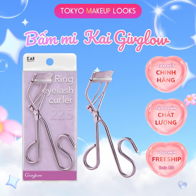 Bấm mi KAI chuyên dụng thân thép không rỉ dành cho các dáng mắt khác nhau KAI RING EYELASH CURLER R19.5, R21, R22.5
