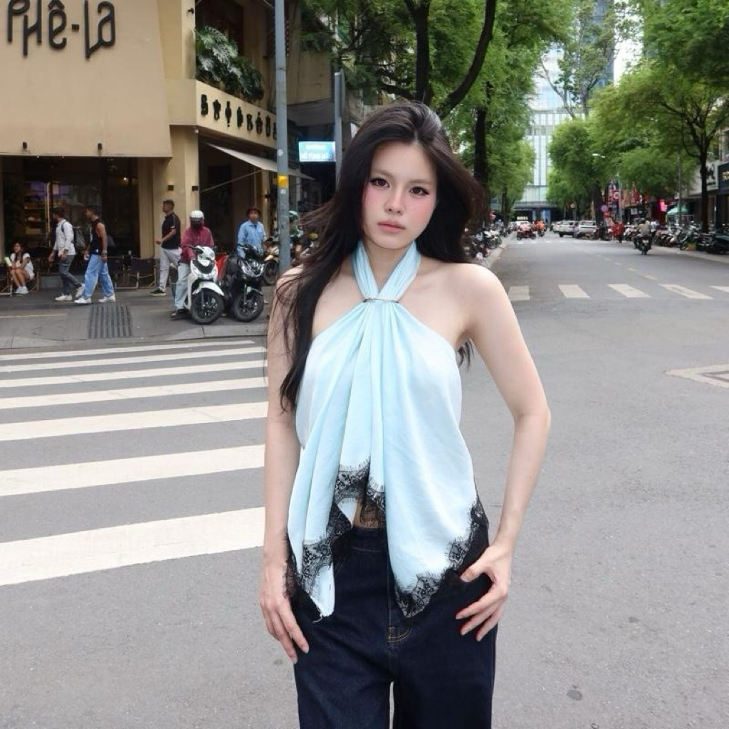 Áo yếm lụa hở lưng - Kousì Studio