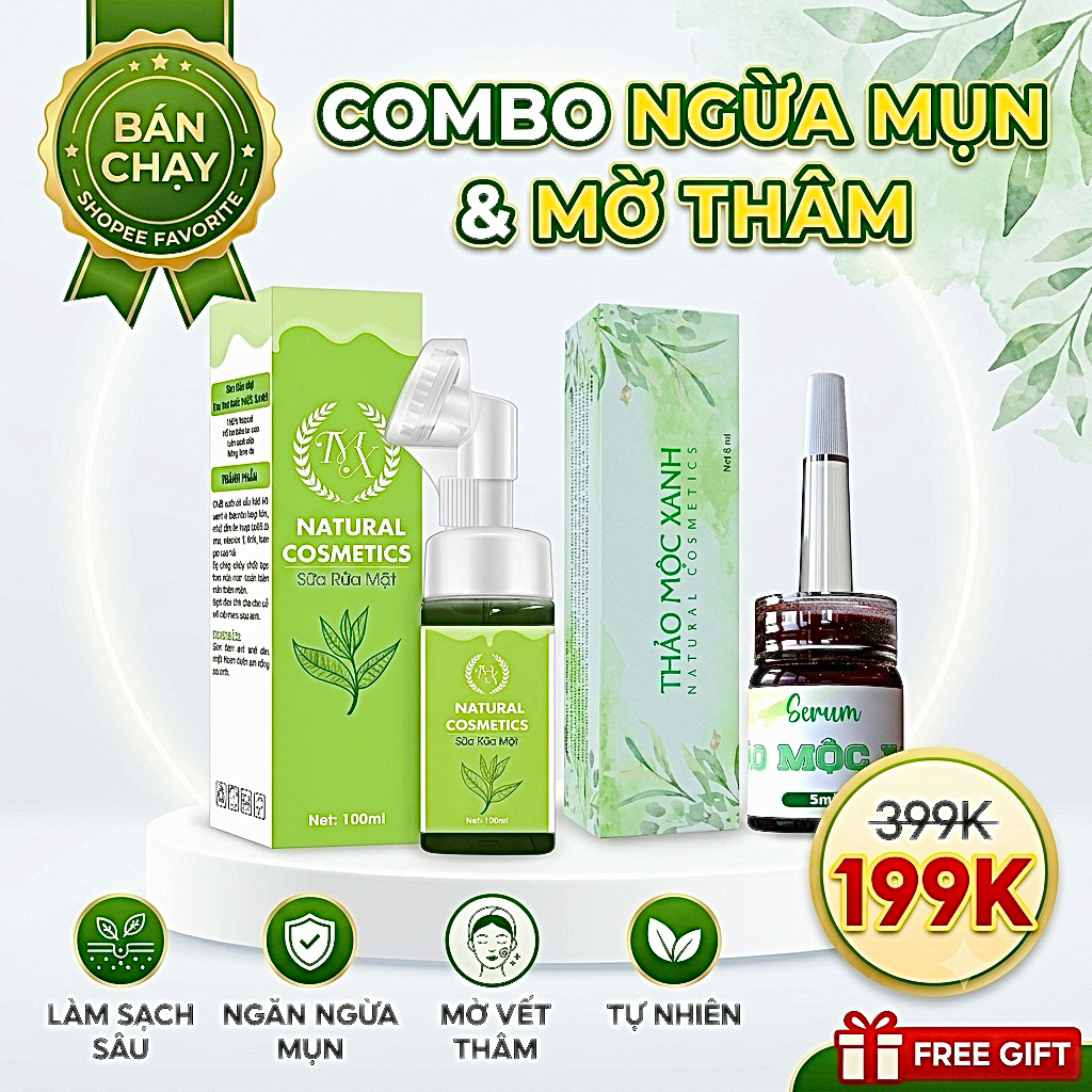 Combo Serum Thảo Mộc Xanh  ( 1 SRM - 1 Xanh) tặng gói TDC