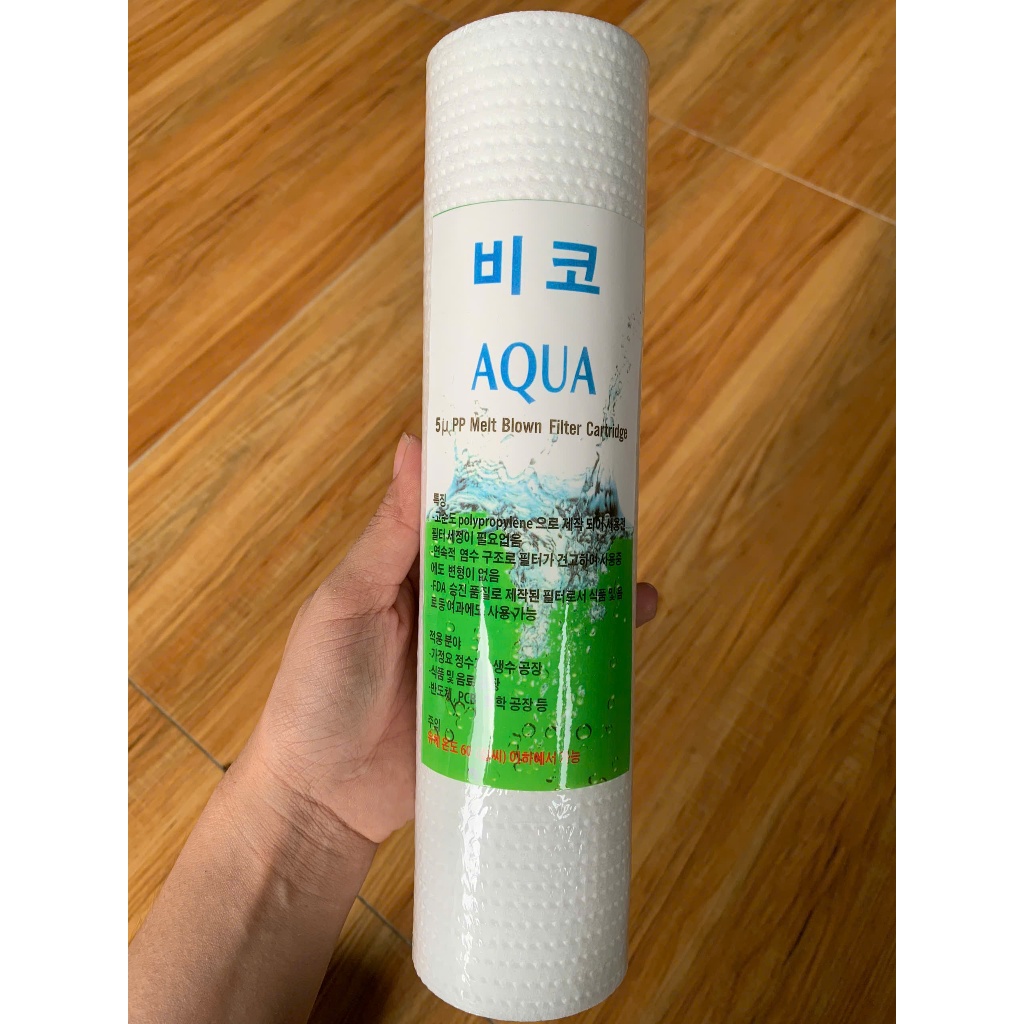 Lõi lọc PP Aqua Hàn Quốc 10 inch cao cấp Từ 1 -5 micro.