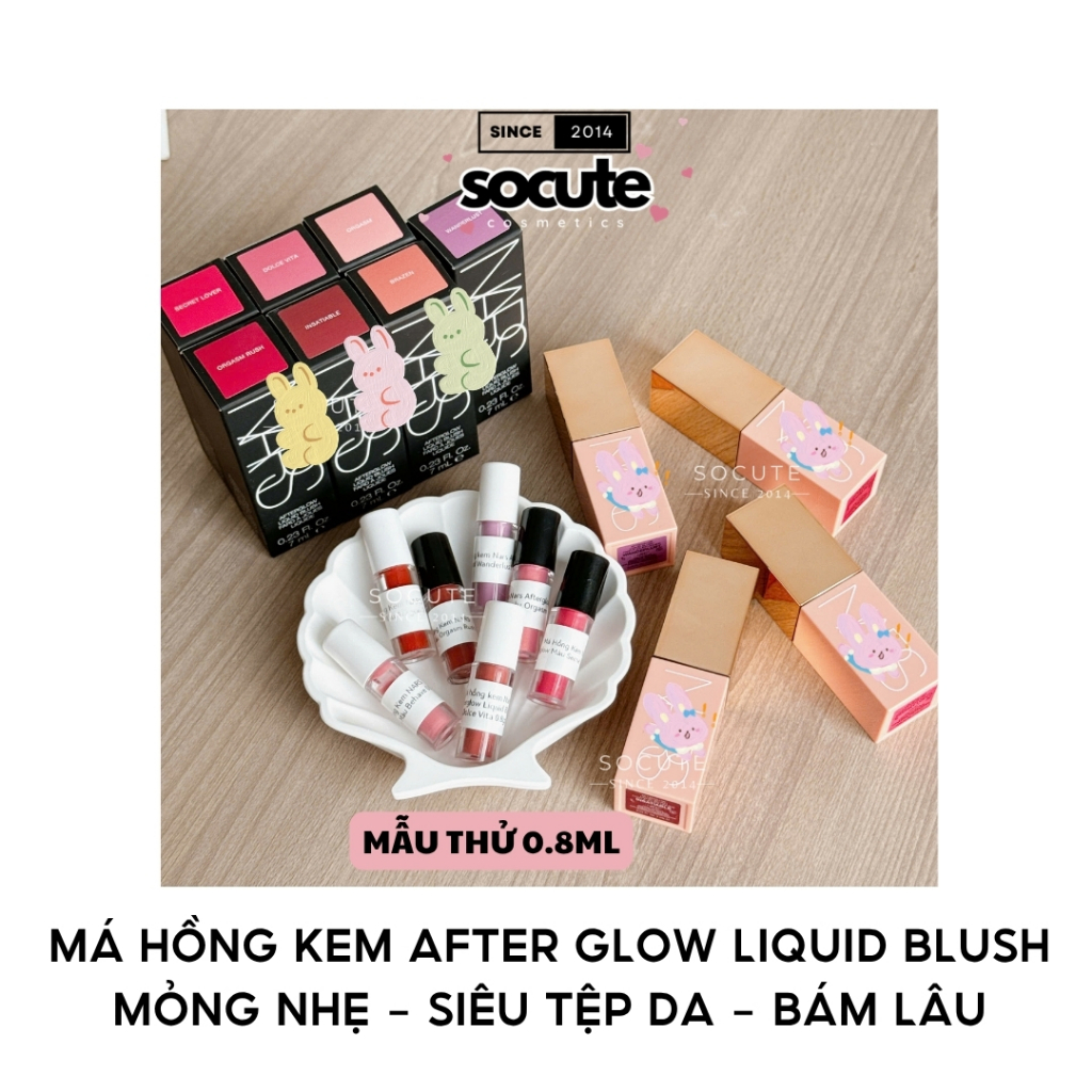 Socutevn - Má Hồng Dạng Kem Chị Na After Glow Liquid Brush Mẫu Thử 0.8ml