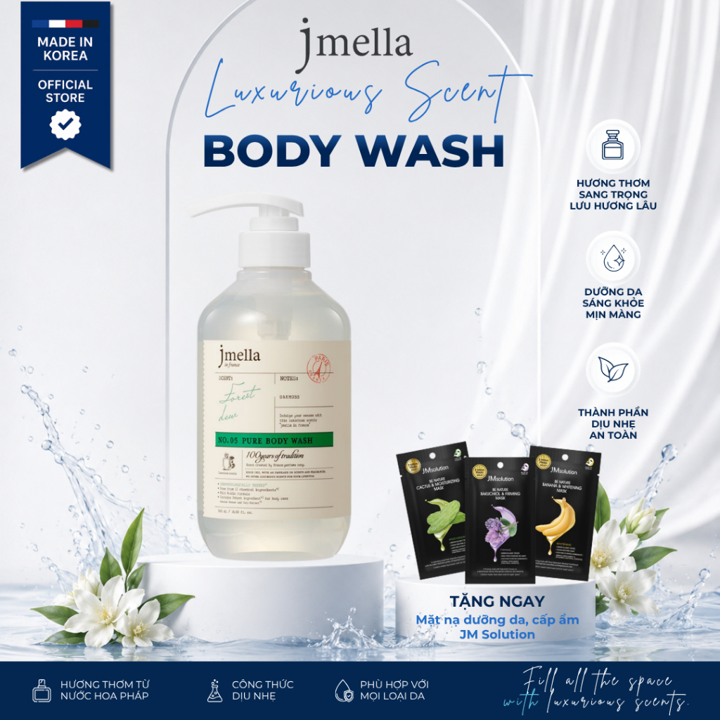 Sữa Tắm Jmella In France Dưỡng Ẩm Hương Nước Hoa No. 5  Jmella In France Pure Fores Dew  500ml