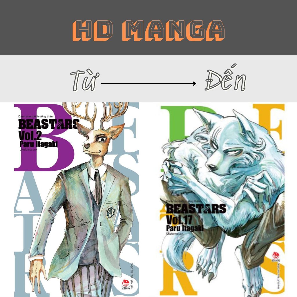 Truyện tranh - Beastars - Tập 2 3 4 5 6 7 8 9 10 12 13 14 15 16 17 18 19 20 - NXB Kim Đồng