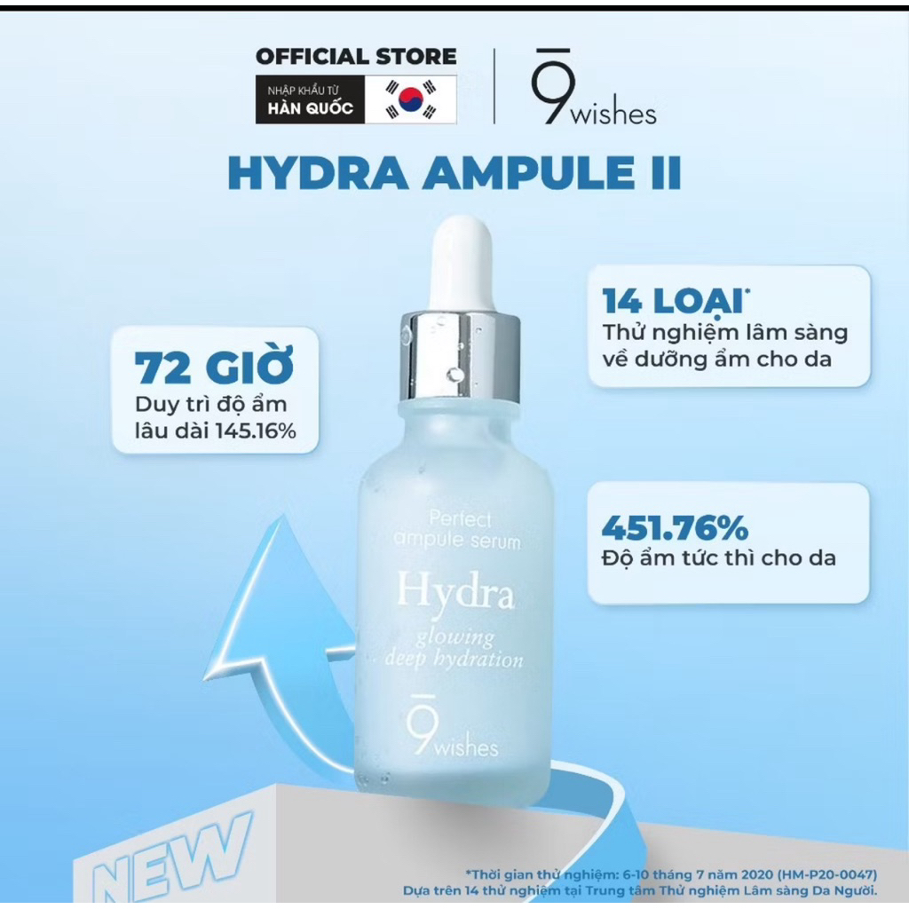 Serum dưỡng ẩm 9wishes Hydra Skin Ampule Serum