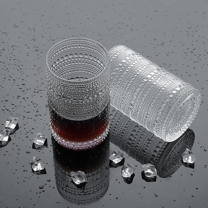 Bộ 6 Cốc Thủy Tinh Vân Giọt Nước 440ml | Ly Uống Nước, Sinh Tố, Nước Ép Cao Cấp, Thủy Tinh Dày Dặn T