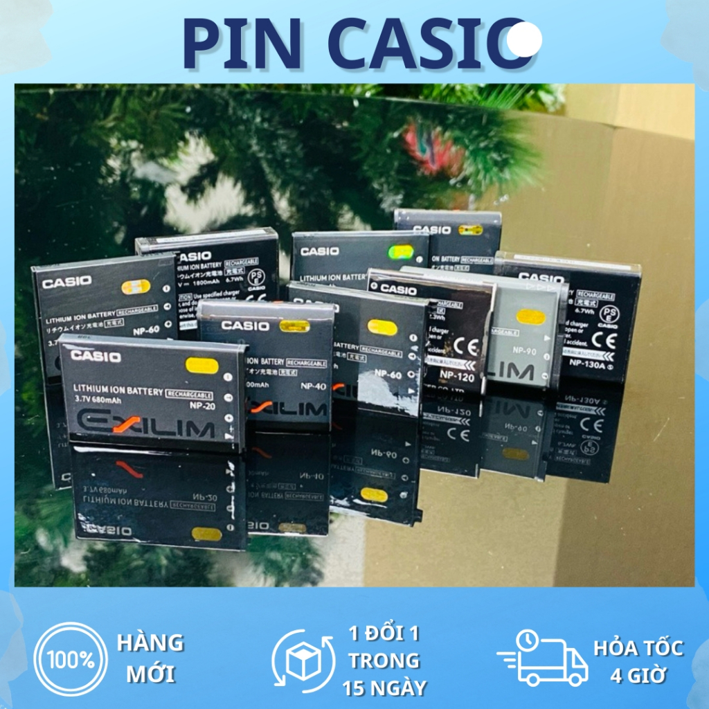 Pin Casio NP-20 / NP-40 / NP-50 / NP-60 / NP-70 / NP-80 / NP-90 / NP-110/ NP-130A / NP-150 / NP-160 