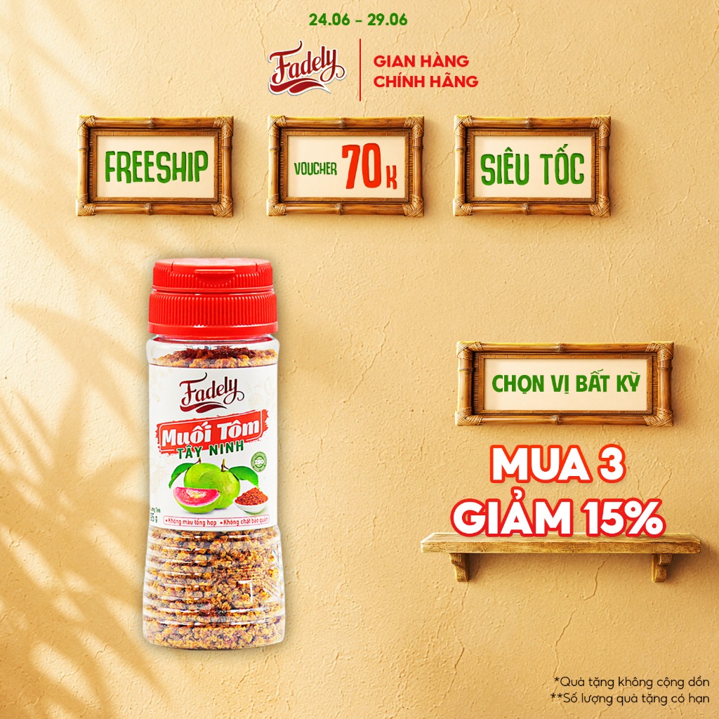 Muối Tôm Tây Ninh Fadely (95g)