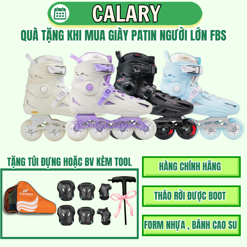 [Tặng Kèm Túi Hoặc BV] Giày Patin Người Lớn Centosy-Flying Eagle FBS AVIAN, Form Nhựa, Frame Hợp Kim