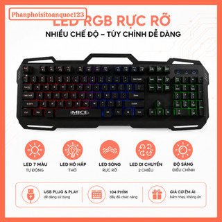 Bàn Phím Giả Cơ iMICE AK-400 LED RGB – 104 Phím Gaming USB Plug & Play Tặng Kèm Chuột Máy Tính (1)