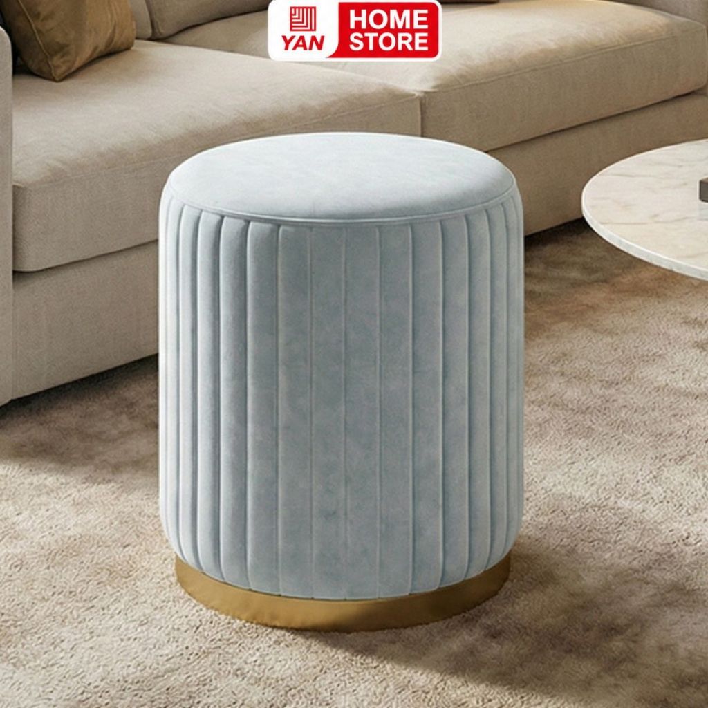 Ghế đôn sofa bọc nỉ ngồi bàn trang điểm - GC45