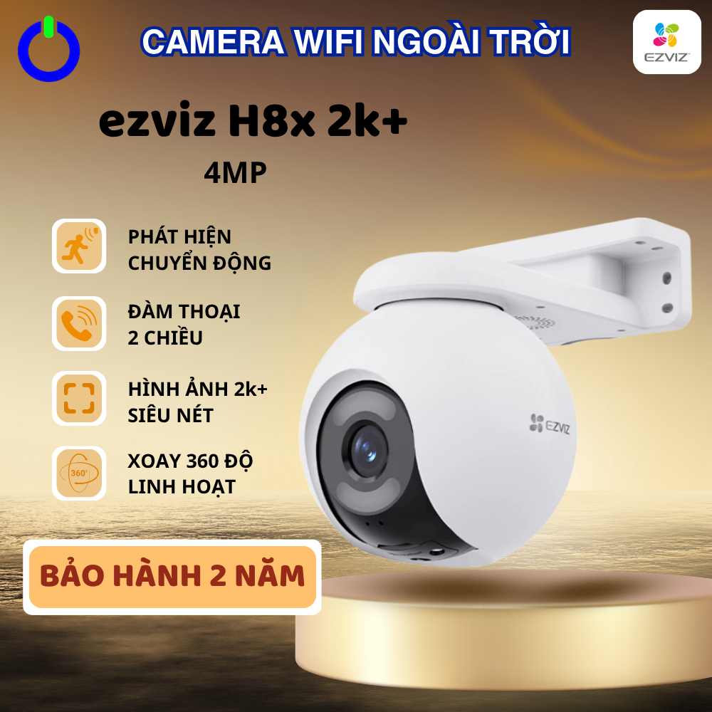 Camera Ngoài Trời EZVIZ H8x  8MP ColorFull Camera Siêu Nhạy Sáng Ban Đêm Bảo Hành 2 Năm
