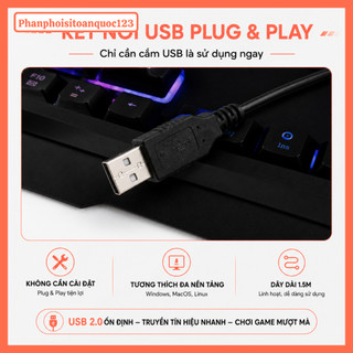 Bàn Phím Giả Cơ iMICE AK-400 LED RGB – 104 Phím Gaming USB Plug & Play Tặng Kèm Chuột Máy Tính (1)