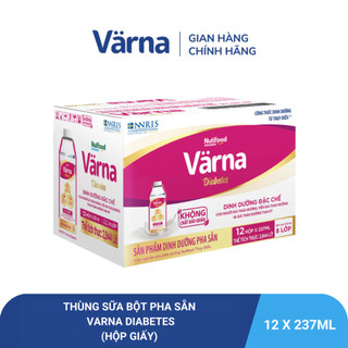 [LIVESTREAM PEWPEW] Thùng 12 hộp sữa bột pha sẵn Varna Diabetes (12 hộp giấy x 237ml) - Hỗ trợ ổn định đường huyết