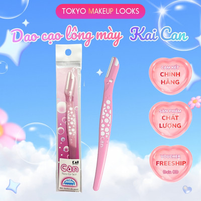 Dao Cạo Lông Mày Cán Nhựa Lưỡi Thép Không Rỉ Kai Razor Eyebrow For Women Dành Cho Nữ Lẻ 1 Cây