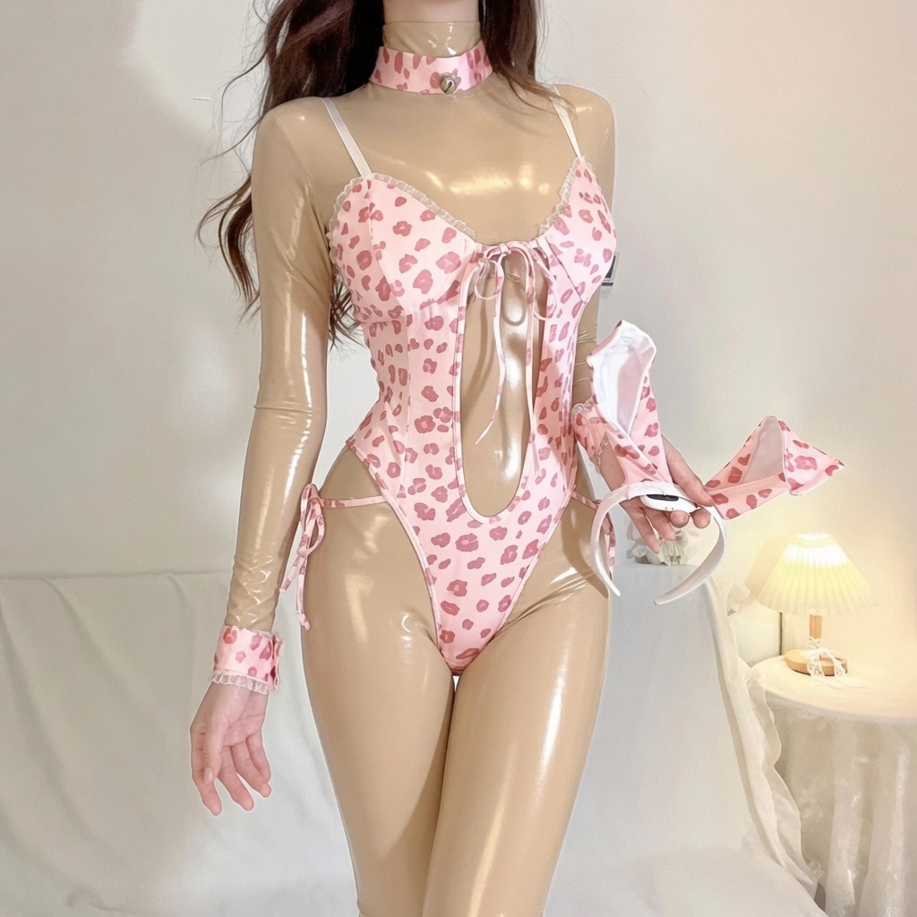 Bộ ngủ, Váy liền thân Bodysuit Gợi cảm Quyến rũ, JS66 Đồ ngủ nữ Jumsuit Cuốn hút Tôn dáng