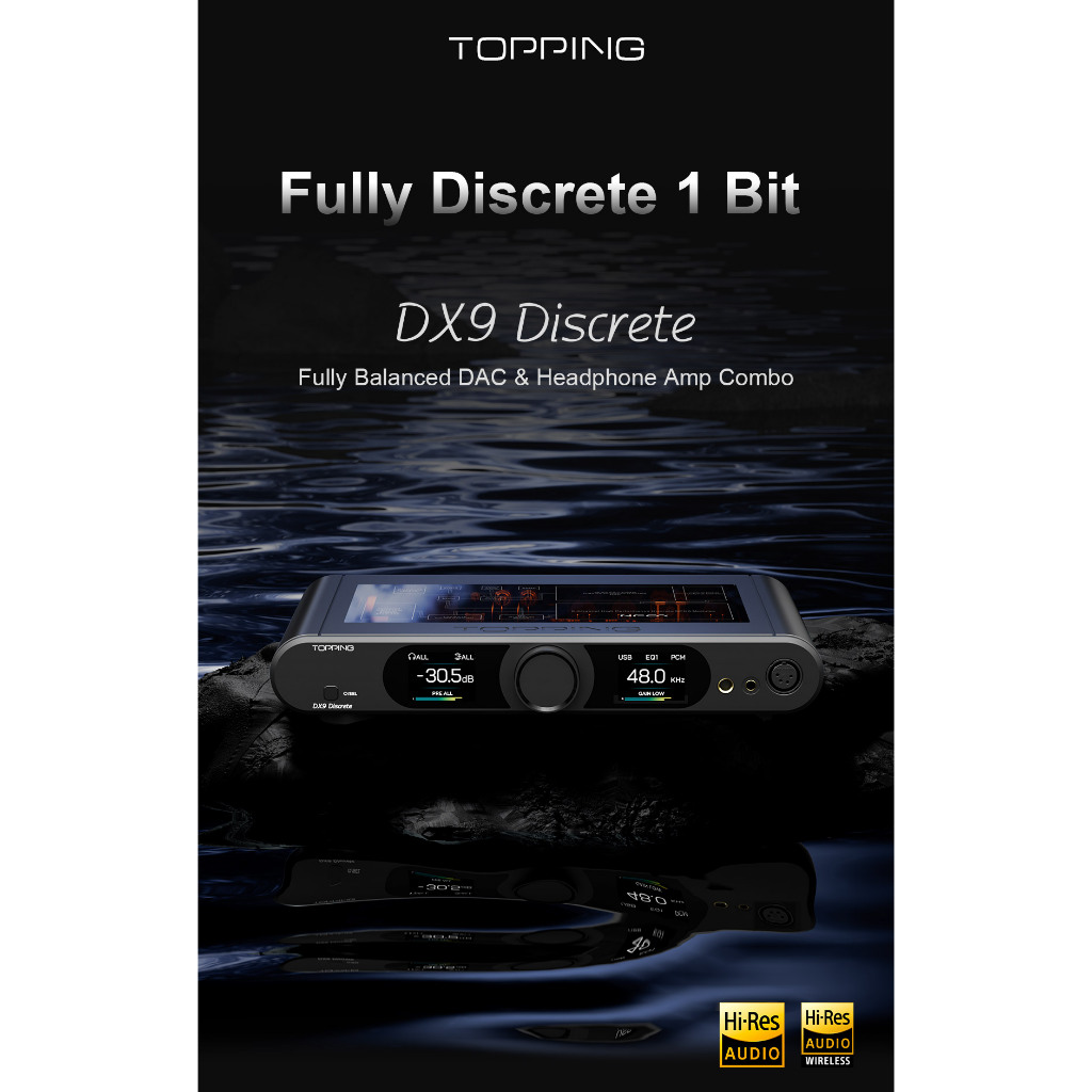 TOPPING DX9 Discrete Fully Balanced DAC Soundcard & Headphone AMP màu Đen