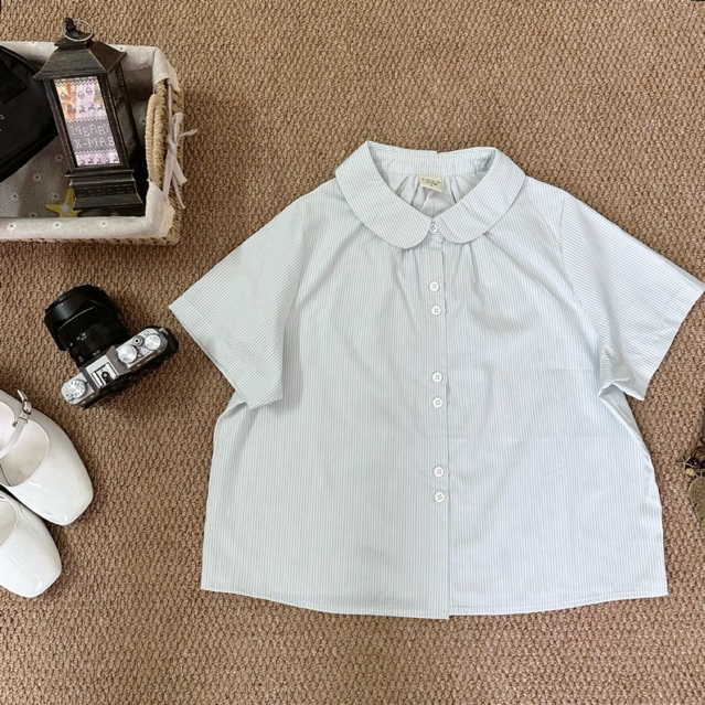 Áo Sơ Mi Cổ Sen Tay Ngắn Hana Style Hàn - Form Vừa Thanh Lịch - ToGoCloThing | BigBuy360 - bigbuy360.vn