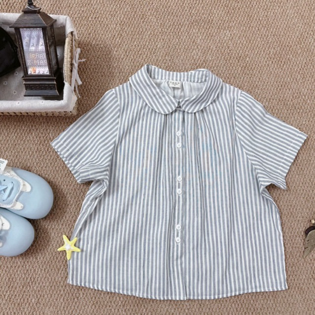 Áo Sơ Mi Cổ Sen Tay Ngắn Hana Style Hàn - Form Vừa Thanh Lịch - ToGoCloThing | BigBuy360 - bigbuy360.vn