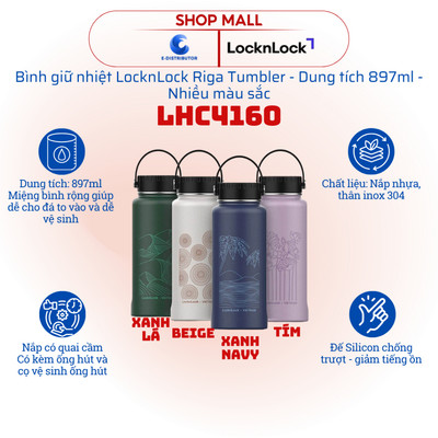 [HỎA TỐC] Bình giữ nhiệt LocknLock Riga Tumbler Vietnam Edition LHC4160 - Dung tích 897ml