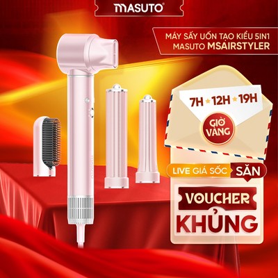 Máy Sấy Tóc Tạo Kiểu Masuto AirStyler 5in1 Phồng Và Mượt Tóc Công Nghệ Ion Âm Giảm Hư Tổn