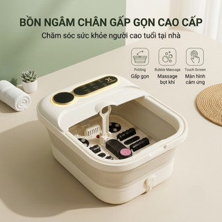 Bồn Ngâm Chân Tự Làm Nóng Kenkatsu - Massage 6 Con Lăn, Gấp Gọn Tiện Lợi, Cảm Ứng & Chống Giật Tuyệt Đối