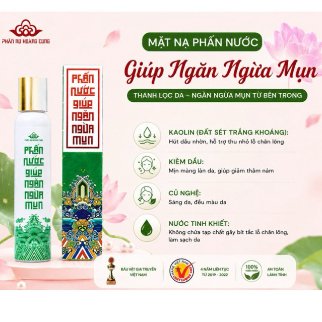 Phấn nước ngừa mụn Phấn Nụ Hoàng Cung 120ml
