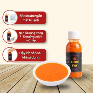 Muối chanh ớt đỏ Thích Cay 120ml chấm thịt nướng