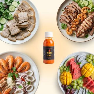 Muối chanh ớt đỏ Thích Cay 120ml chấm thịt nướng