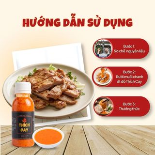 Muối chanh ớt đỏ Thích Cay 120ml chấm thịt nướng