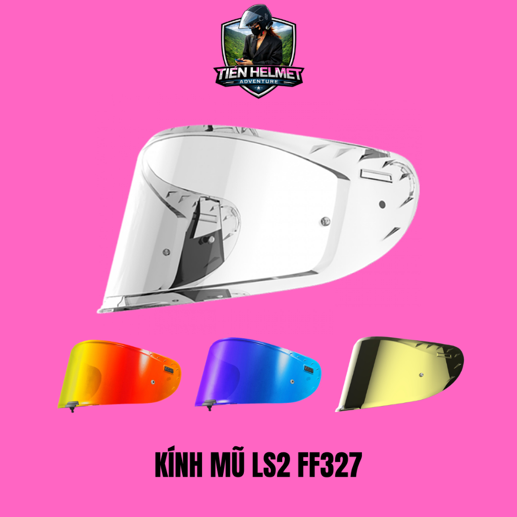 Kính mũ Fullface LS2 FF327 Fiberglass và Carbon - Tiên Helmets - Mũ bảo hiểm Vũng Tàu