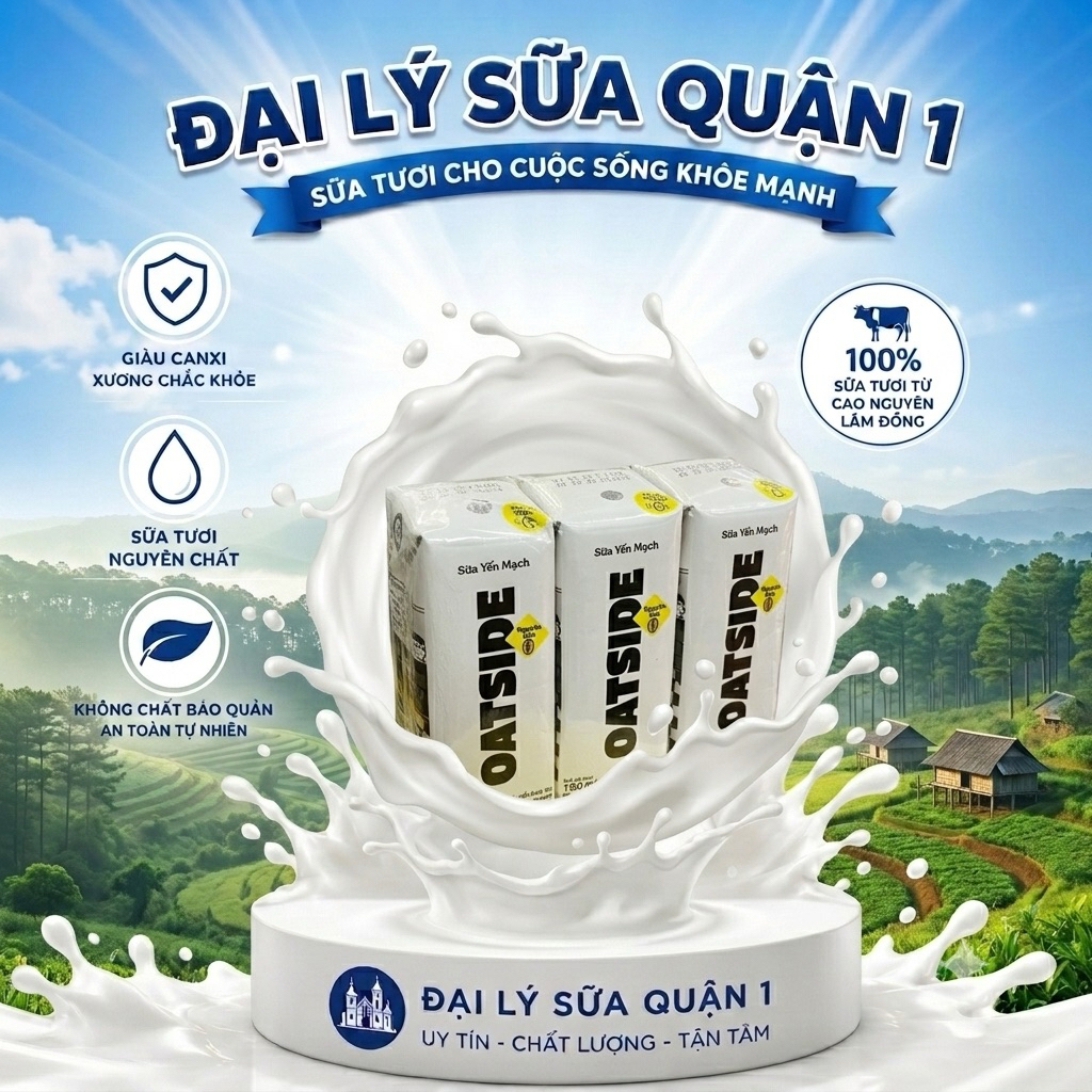 Set 2 Lốc Sữa Oatside Trắng Mini 180ml