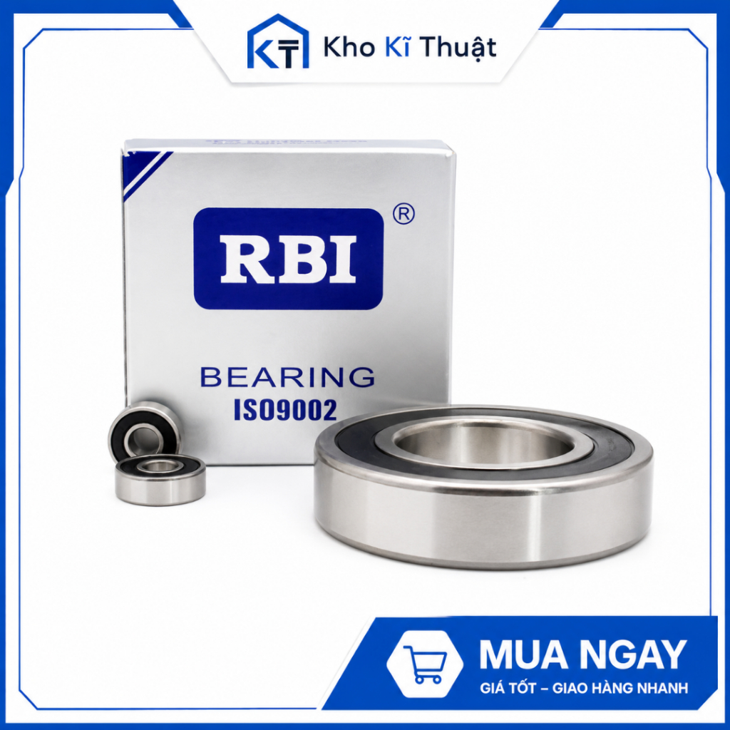 Vòng Bi 6200 6201 6202 6203 6204 6205 DDU – Bạc Đạn Nắp Nhựa RBI Chính Hãng