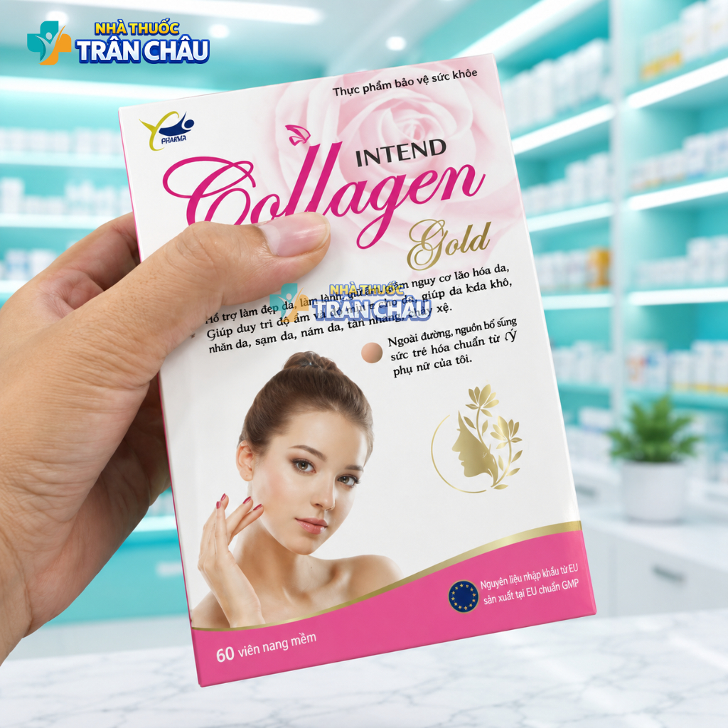 Viên Uống Trắng Da Collagen Intend. Viên Uống Đẹp Da Tăng Cường Nội Tiết Tố Intend Hộp 30v và 60v.