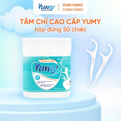 Combo 10 hộp Tăm chỉ YUMY 50 chiếc/hộp, sợi chỉ mảnh mềm an toàn cho nướu làm sạch kẽ răng(TC02-131)
