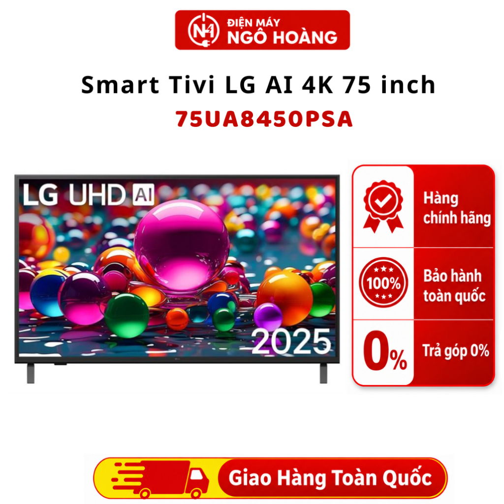 75UA8450PSA - Smart Tivi LG AI 4K 75 inch 75UA8450PSA, màn hình siêu lớn, tivi thông minh - Chính Hã